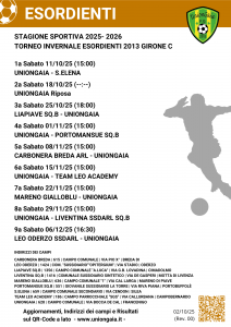 2025-26 UG ESORDIENTI 2013 TORNEO INVERNALE